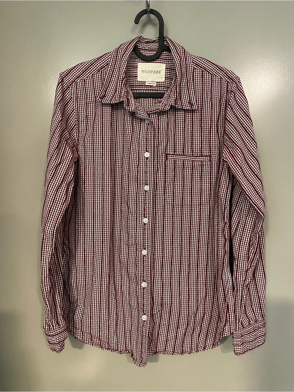 Red Check Women’s Button-Up Shirt